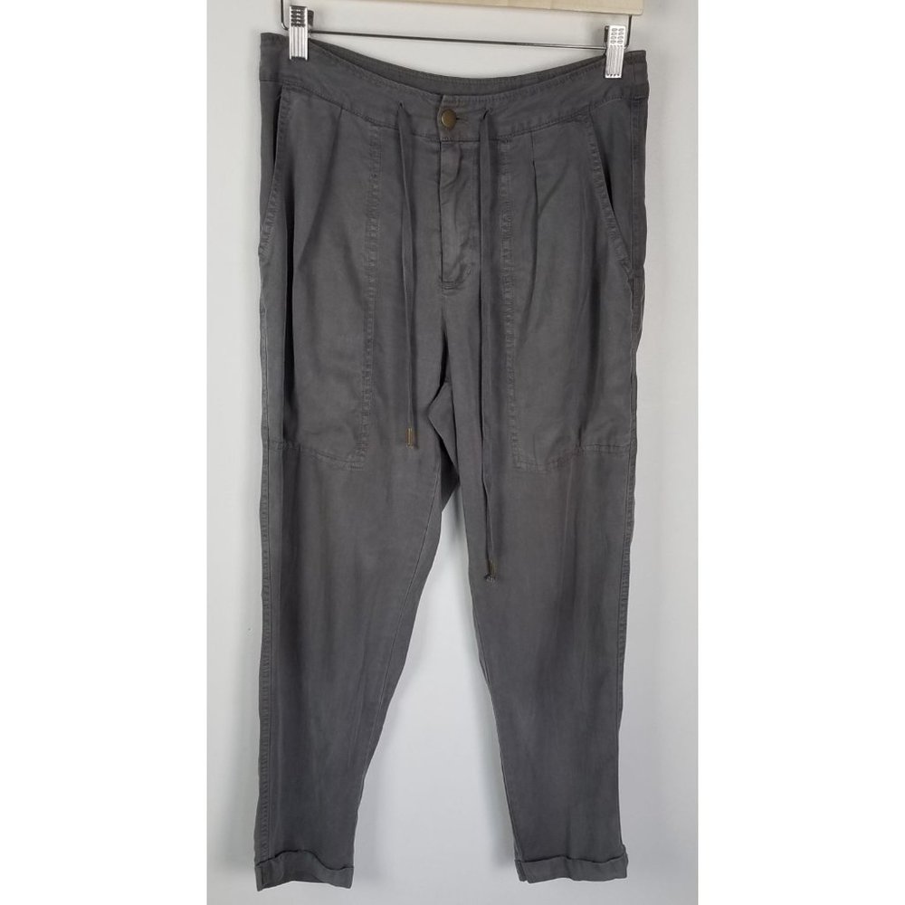Young Fabulous & Broke Women's Sz. M Grey Pleated Front Tencel Trouser Pants